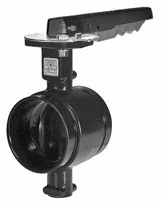 SERIES 00 AN-2- Series 00 butterfly valve with 0 position lever lock Used in commercial grooved-end piping systems 2" through 2".