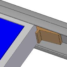 The support rails must be fitted parallel to the insertion rails and must be offset on the C-rail in the overlap area. A 6.