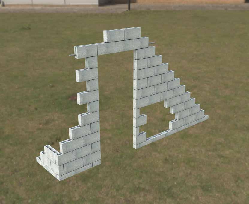 03 Note: These blocks can be turned upside down to achieve more mortar