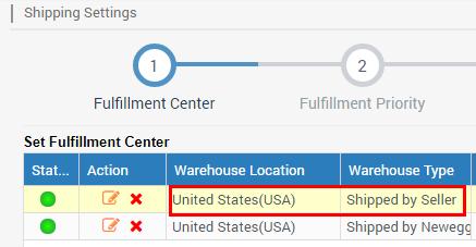 now by selecting countries under the United States (USA) fulfillment center.