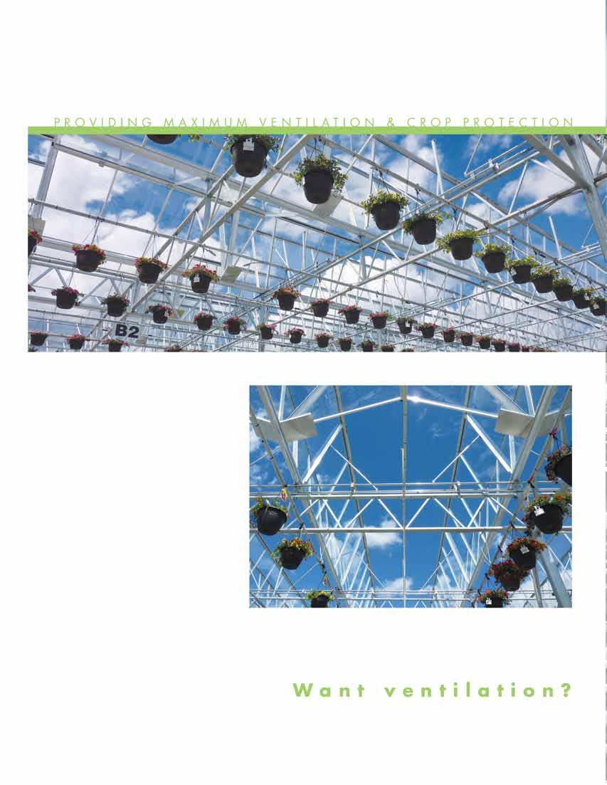 The Max Air - Open Roof greenhouse design is the ideal solution for the growers of bedding plants and nursery stock where hardening is required.