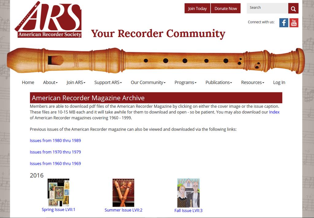 Advertising in AR gets you exposure on the American Recorder Society s web site With roughly 2,200 members, chapters, consorts, and recorder orchestras, as well as 90+ industry subscribers, American