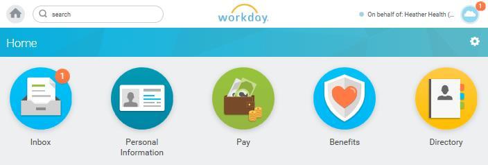 Log in to Workday 2. Click Inbox 3.