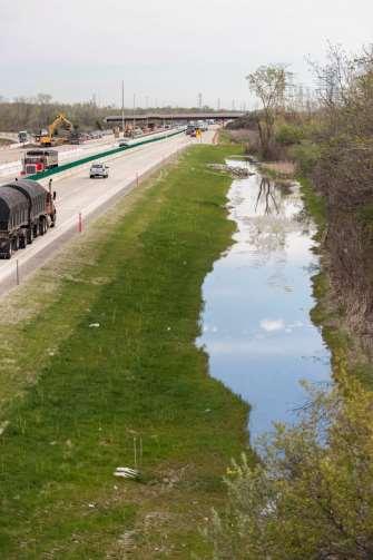 MDOT Implementation Urban & Agricultural Runoff To manage runoff: Widened ditches to