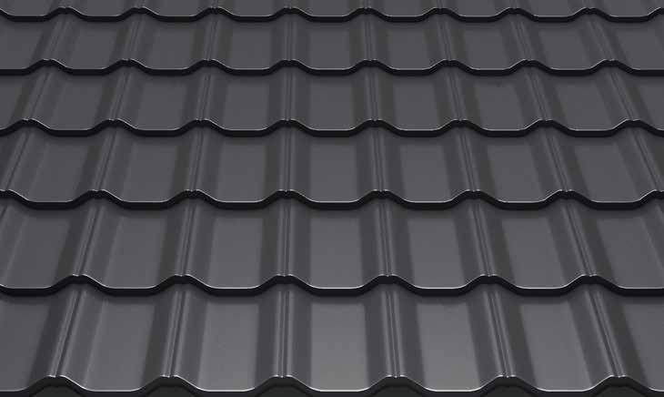 Plannja Flex roof tiles have a distinctive design. Tile profile and step height create a shadow effect that brings vitality and character to any roof.