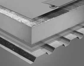 At upstands and at all penetrations (e.g. rooflights), the Sarnafil S/TCS membrane must be secured with a Sarnabar. The 4mm dia.