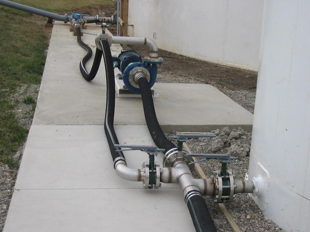 System using hose and prefabricated stainless steel