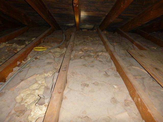 Attic pictures Attic needs more insulation Roof sheathing mold Roof sheathing mold GARAGE Roof covering (shingles) signs of weathering and aging noted.