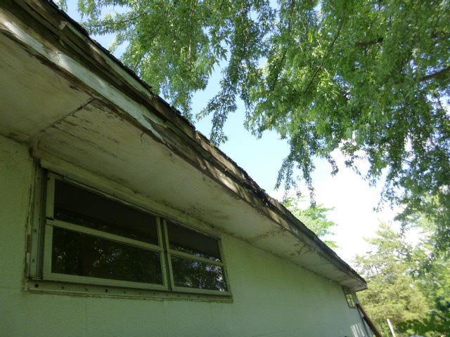 Garage pictures Old roof Missing gutters and