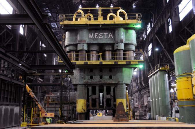 000 ton press in Cleveland Press Rebuild on Track