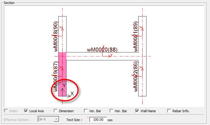 0 Input Data Section-3 Tab Note How to Calculate Combined Design Forces. Axial force: Summation of axial forces in unit walls (sign convention: + in compression).