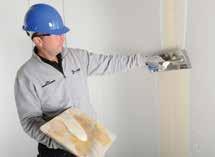 Gyproc Drywall Primer or Gyproc Drywall Machine Sealer is applied to the entire board surface Mechanical jointing tools can be used as and jointed areas, to prepare