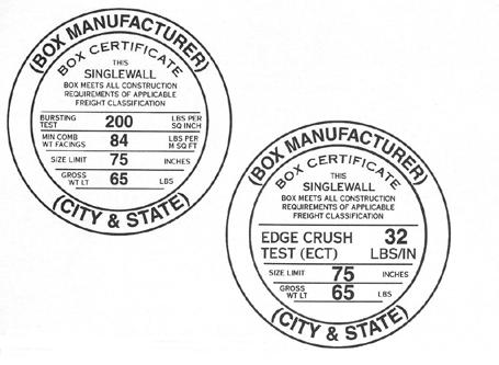 Page 6 of 17 container manufacturer at no charge. The vendor's print date should be printed in band type, as well as revision. The recycle logo without text shall be printed on the bottom of the box.