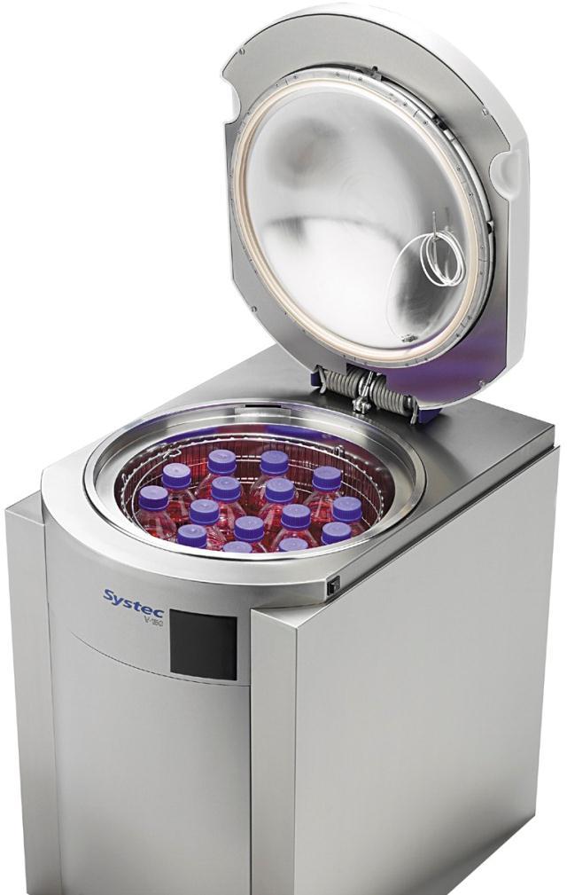 SYSTEC AUTOCLAVES Systec V-Series Optimized loading capacities Slim housing, small footprint Extended chamber
