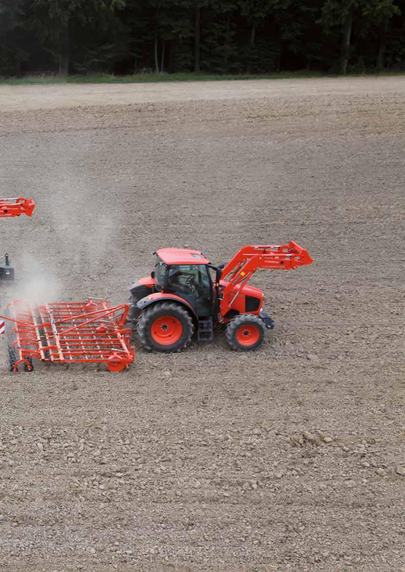 REPARATION ROBUST AND PRECISE Thanks to its excellent weight distribution, precise depth control and optimum ability to follow ground contours Kubota TH seedbed combinations produce a perfect seedbed