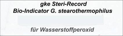 5. gke Steri-Record Biological indicator spore strips The biological indicators consist of bacteria spores inoculated on filter paper strips with the size of 6 x 38 mm and packaged in glassine