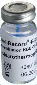 4. gke Steri-Record Suspensions and inoculation kit The spore suspensions (0 ml) are available in 40% ethanol/water, packaged in glass bottles with rubber septum and comply with EN ISO 38-. 4.. For steam, formaldehyde and hydrogen peroxide sterilization processes Geob.