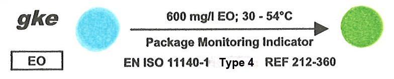 INDICATORS FOR EO PROCESSES 2. Chemical Indicators (ethylene oxide sterilization processes) 2.1.