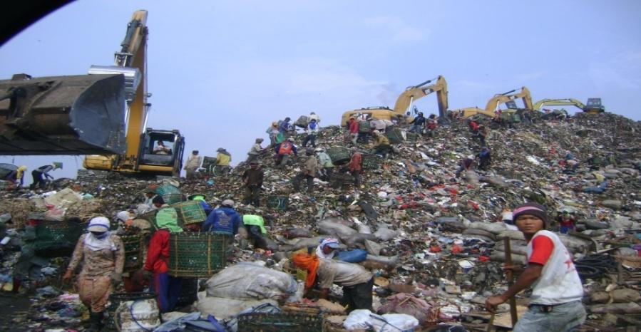 still open dumping (90%), only a few that has been upgrade to sanitary landfill The