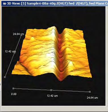 Figure 6 represents 3-D AFM images of the scratches on both samples.