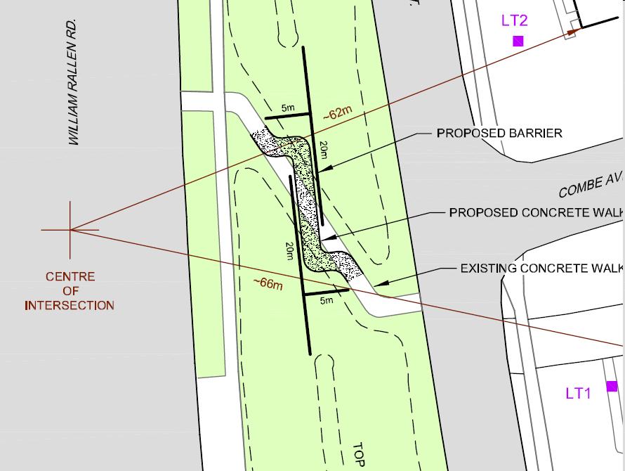 Proposed Solution CRA proposed a combination of barrier walls and a restructuring of the existing path