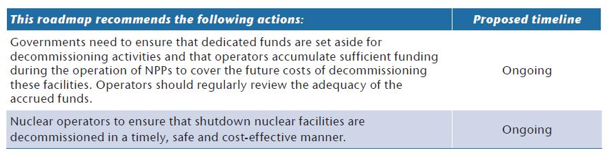 Decommissioning Perceived as an unresolved issue (~ waste) Issue of costs and adequate funding Importance with respect to public