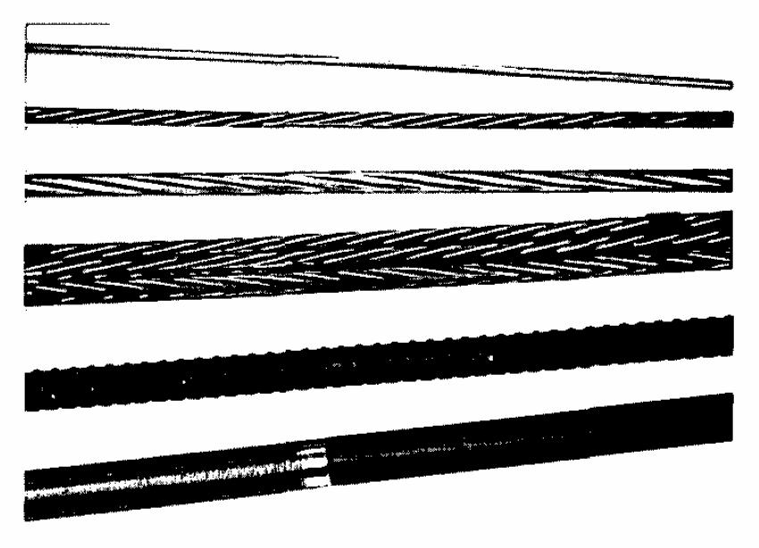 2. Steel Prestressing tendons are usually formed from high tensile steel wires or alloy steel bars. The wires can be used singly or twisted together to form strand (usually of seven wires).