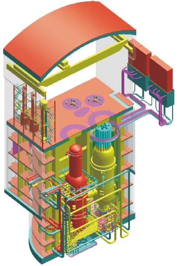 GT-MHR REACTOR BUILDING 35m(115ft) Reactor Cavity Cooling System Refueling Floor Control Rod Drive Stand Pipes Generator 46m(151ft) Floors