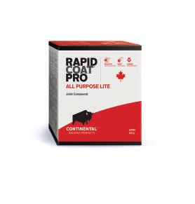FINISHING PRODUCTS RAPID COAT PRO* Professional-grade joint compound that applies exceptionally smoothly and sands easily with lower shrinkage. Packaged in taller boxes for easier pouring.