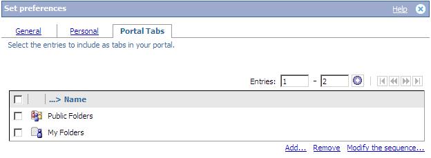 IBM COGNOS REPORT STUDIO: AUTHOR PROFESSIONAL REPORTS FUNDAMENTALS (V10.2) 4. Click the Portal Tabs tab.