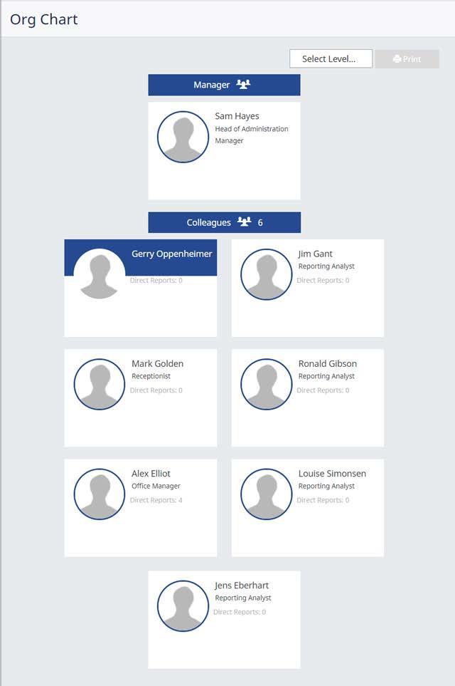 Enhanced Onboarding Pre Boarder View of WX The organization chart can be configured