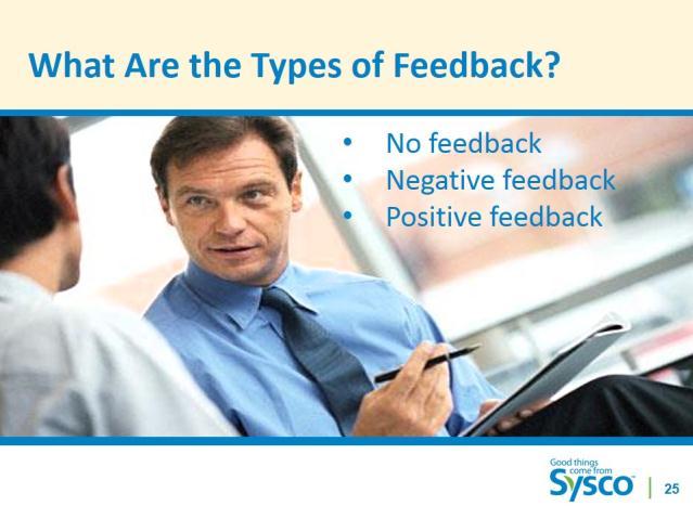 Slide 25 What Are the Types of Feedback?