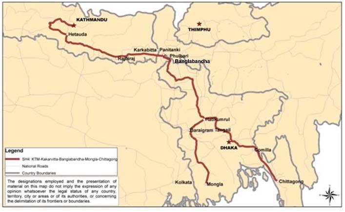 19 Map of Road Route 6: Kathmandu-