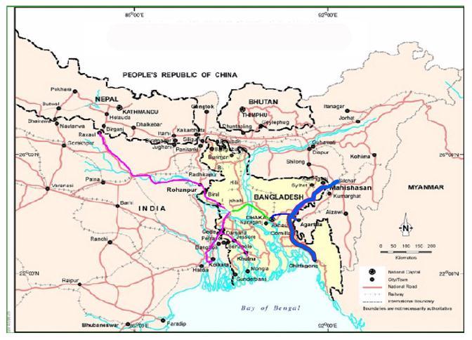 22 Map of Rail Route 2: Silchar-