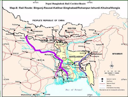 25 Map of Rail Route 5: