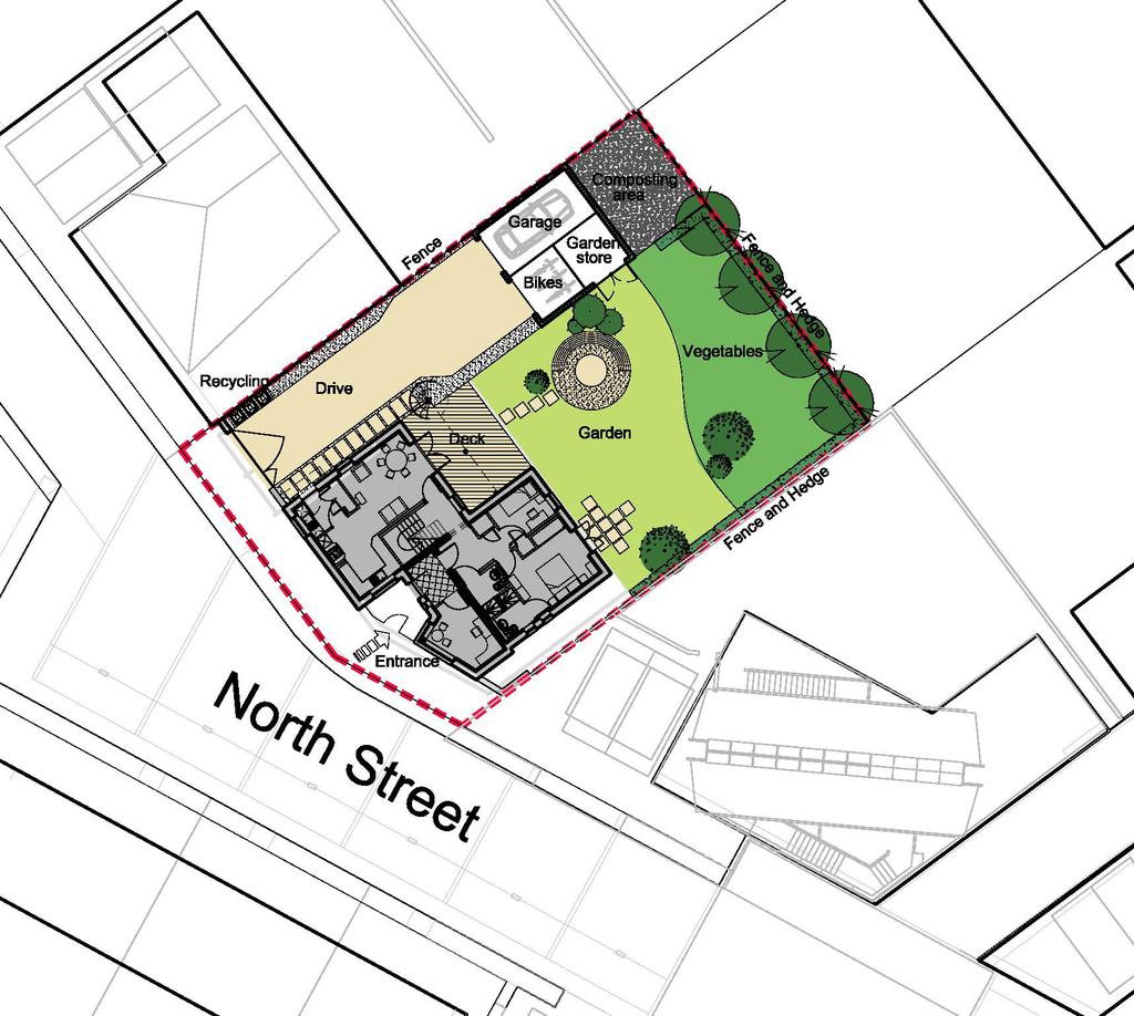 DEMONSTRATION. Plot Design Constraints and Features The Expo brief dictated that the house on Plot 15 should follow the street frontage of North Street.