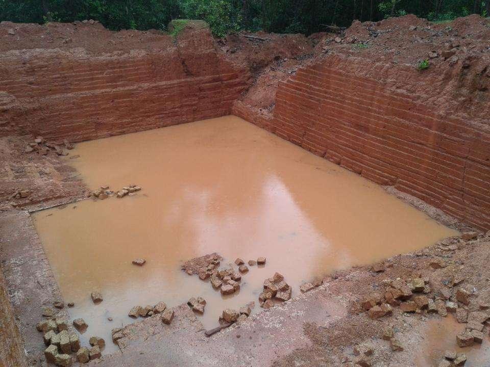 Laterite mines(kalpane) an excellent water harvesting structure during rainy days.