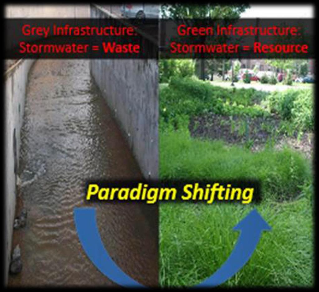 One Solution is to Treat Stormwater as a Resource Greener approach return to natural hydrologic regime.