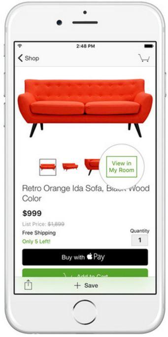 so customers can get an idea of how these products would look The app also enables to take a picture of the product in their room to create a sketch,