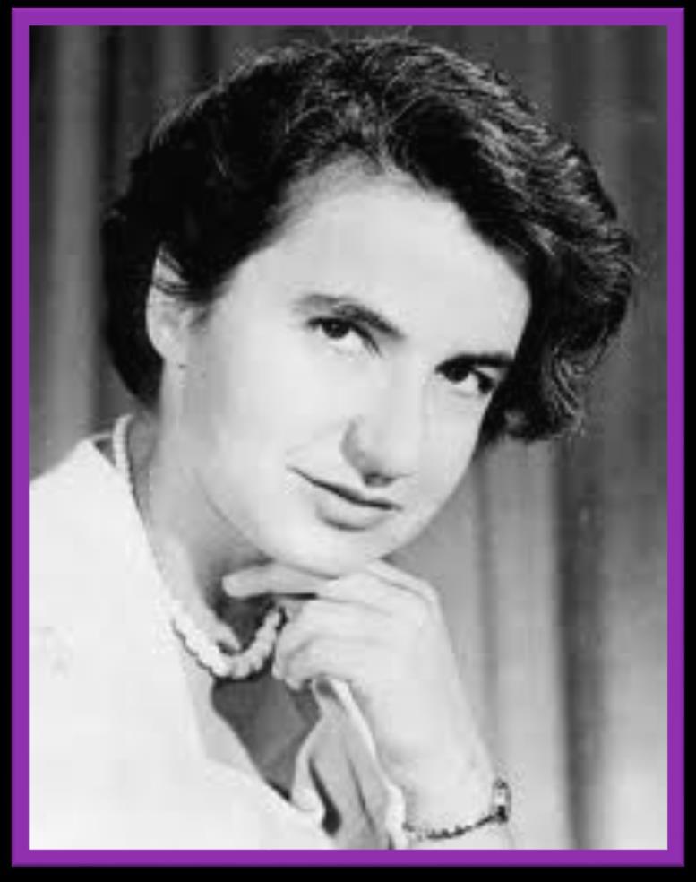 The X-Ray Evidence by Rosalind Franklin In the early 1950 s, a British scientist, Rosalind Franklin began to study DNA. She used a process called.