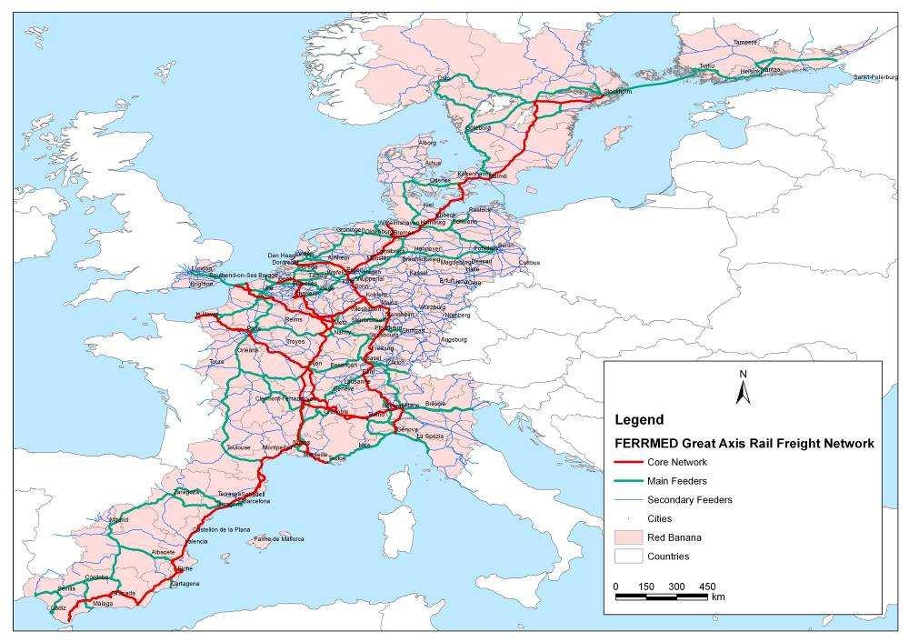 Reference Scenario Network Planned and committed projects at 3 levels European National Regional New and upgraded infrastructure Rail Freight (127