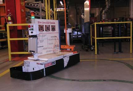 Transponder tags can be placed on the floor to indicate locations where SmartCarts are to perform assigned tasks.