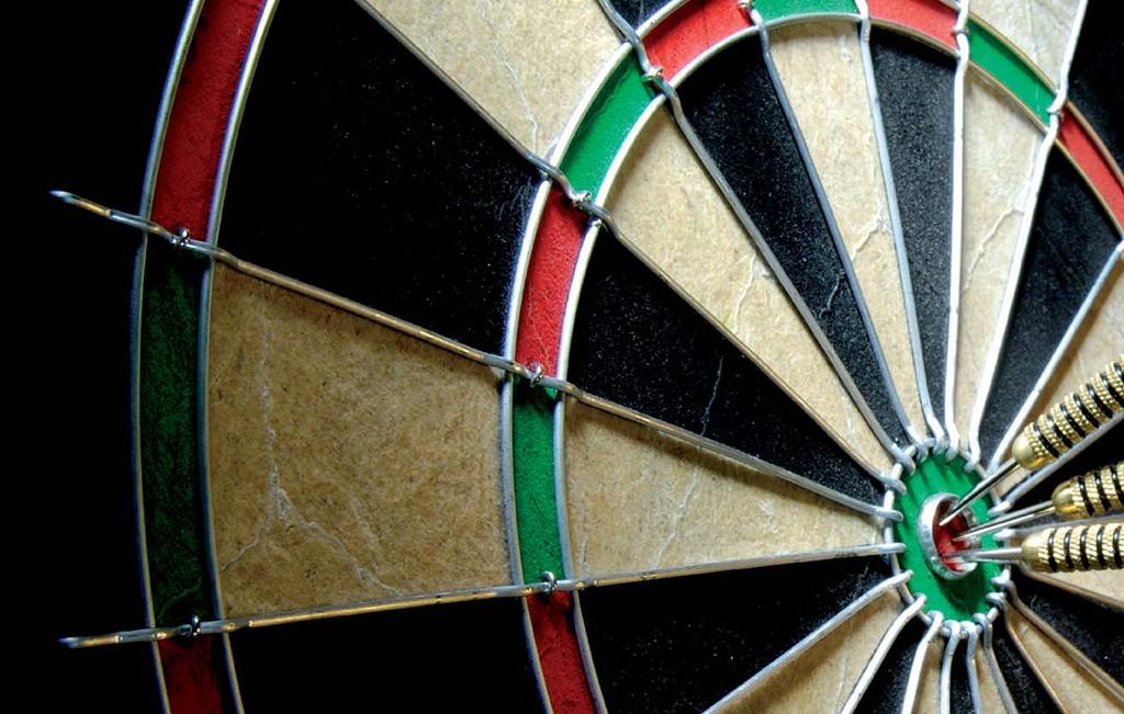 Technology Gives Us the Edge 2/3 Truly great darts players always get their darts right on target.