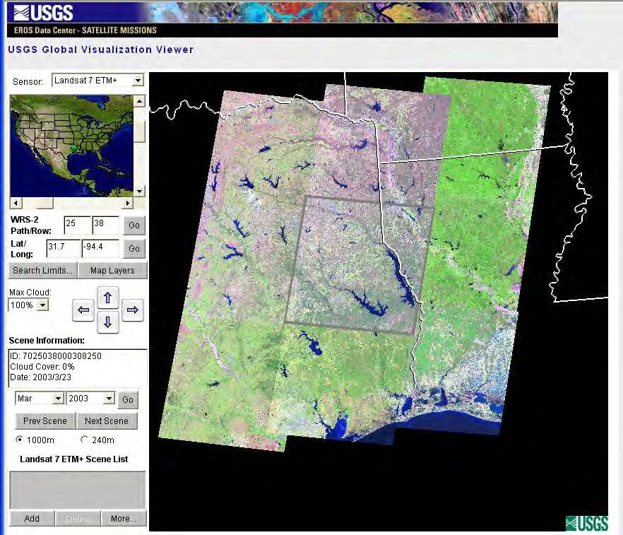 Use of Landsat to Determine Leaf Area