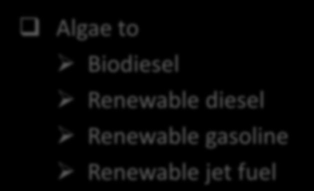 Renewable diesel Renewable gasoline Renewable jet
