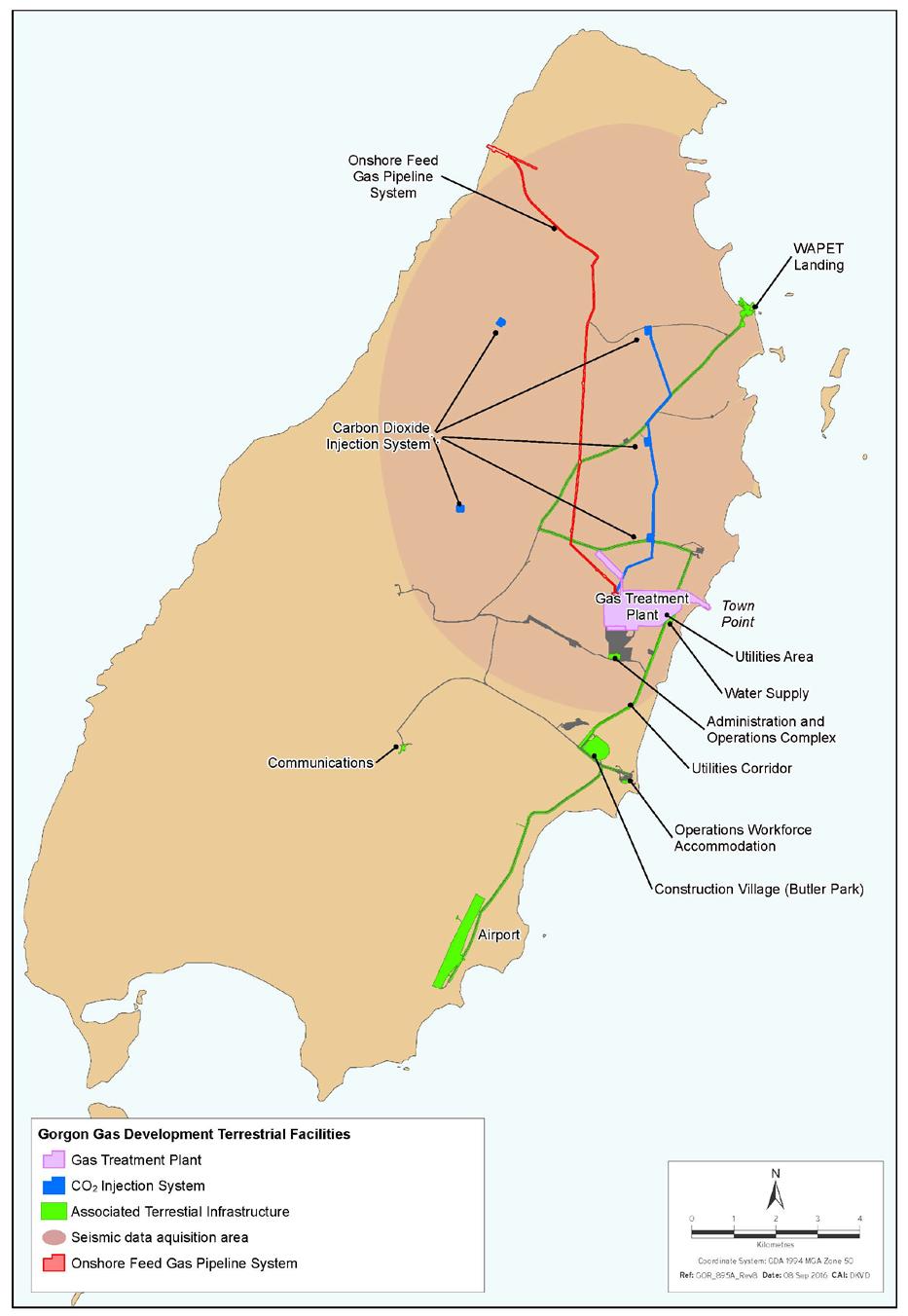 Figure 2-1: Gorgon Gas Development Terrestrial Facilities on
