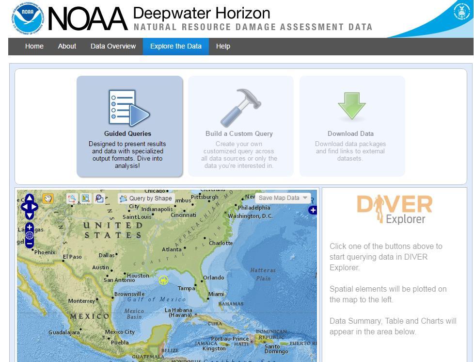 DIVER Explorer: Learn about the status of restoration projects; access