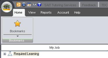 Accessing Your Course 1. Click the Blue Circle in the Top Left Hand Corner of the SAIT TDC window.