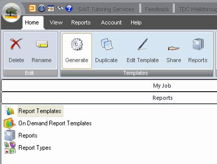Make sure you are clicked on the report you want to generate