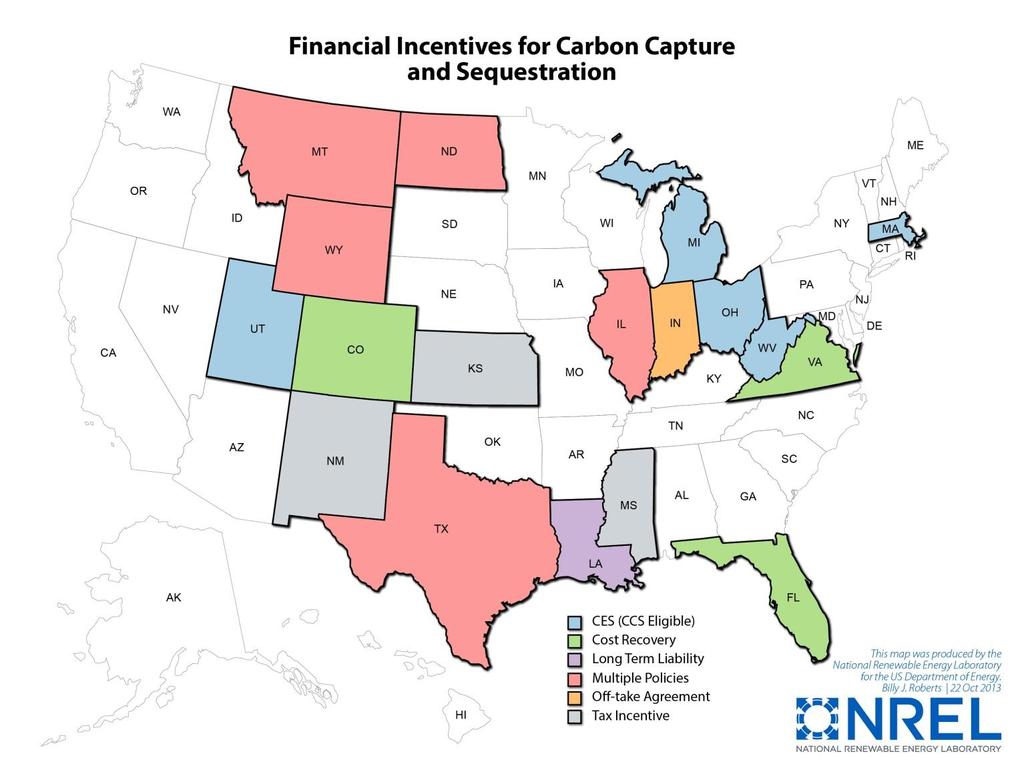Financial incentives for Carbon Capture and